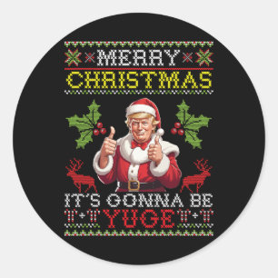 Adesivo Trump Papai Noel Feliz Dia de Natal Vai Ser