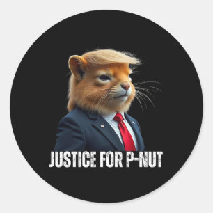 Adesivo Trump Para P-nut O Esquilo Justiça Para Amendoim T