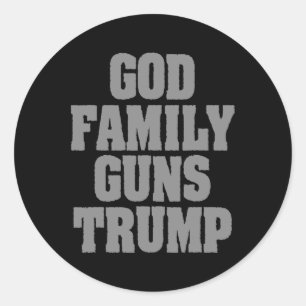 Adesivo Trump Patriótico Família Guns Trump