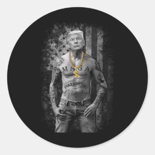 Adesivo Trump Patriótico Gangster - Republicano Anti-Liber