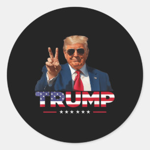 Adesivo Trump Peace Sign Hand Usa Flag Trump 2024