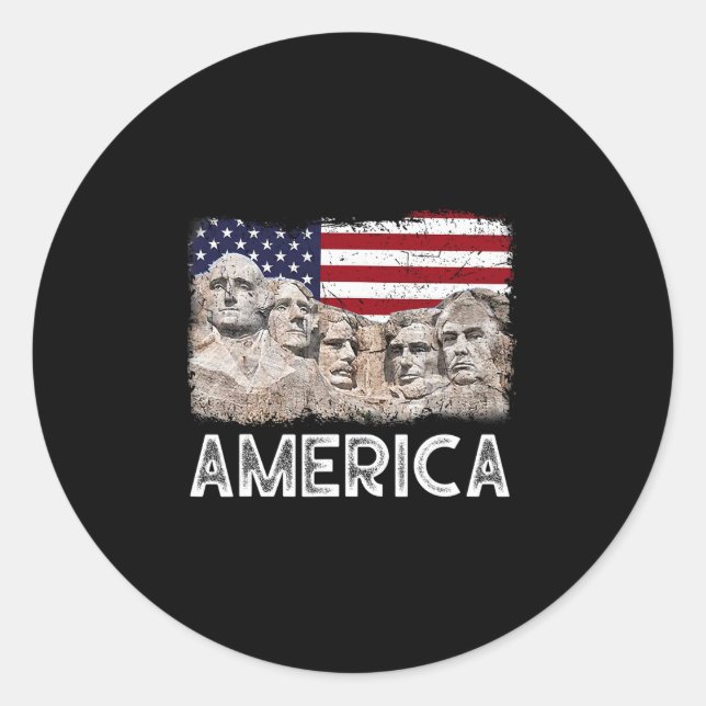 Adesivo Trump Presidente 45º Rushmore Monte Bandeira Ameri (Frente)