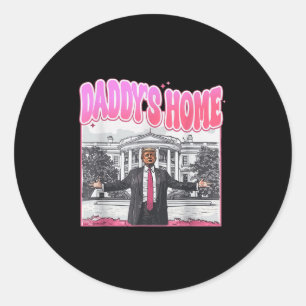 Adesivo Trump Presidente 47th Daddys Casa Branca Engraçado