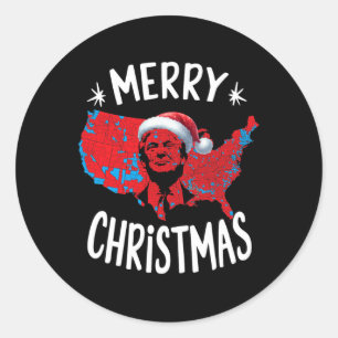Adesivo Trump Red Election Map Merry Christmas Trump Winne