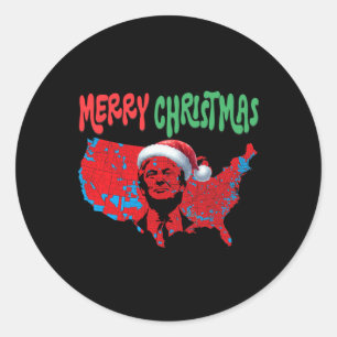 Adesivo Trump Red Election Map Merry Christmas Trump Winne