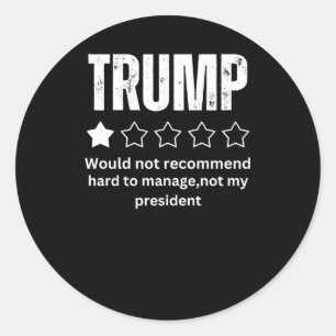 Adesivo Trump Review Not My Presidente 2025