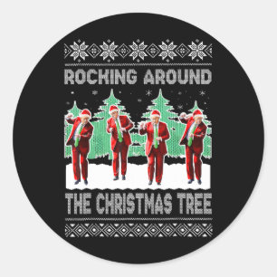 Adesivo Trump Rocking Ao Redor Da Árvore De Natal Ugly Xma