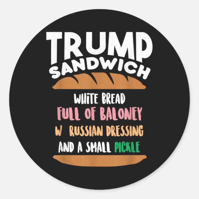 Adesivo Trump Sandwich Impeachment Funny (Frente)