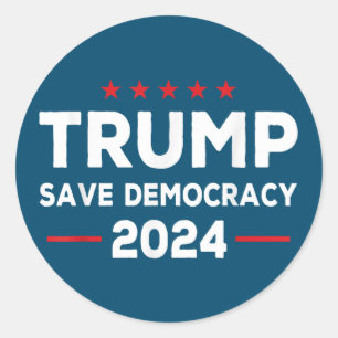 Adesivo Trump Save Democracy Trump 2024