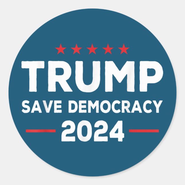Adesivo Trump Save Democracy Trump 2024 (Frente)