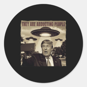 Adesivo Trump Selfie Ufo Abdução de Alienígenas