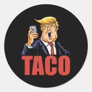 Adesivo Trump Sempre Desiste Piada Engraçada do Taco Retro