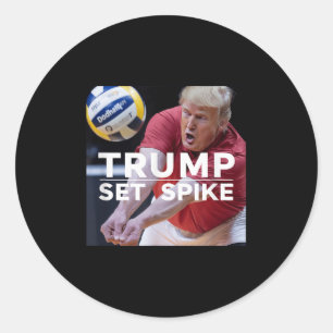 Adesivo Trump Set Spike Engraçado Jogador Político De Vole