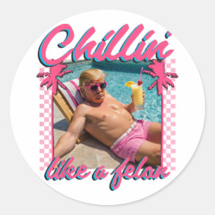 Adesivo Trump Shirt Engraçado Chillin Como Um Felon Trump