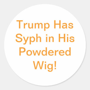 Adesivo Trump Sífilis Peruca Hankamer Artjunkhaus Arte de