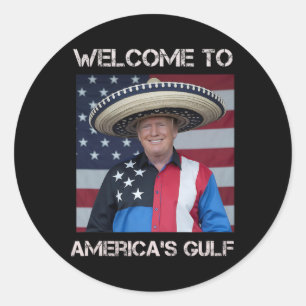 Adesivo Trump Sombrero Bem-vindo ao Golfo do México da Amé