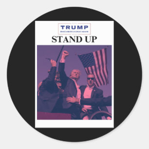 Adesivo Trump Stand Up 2025