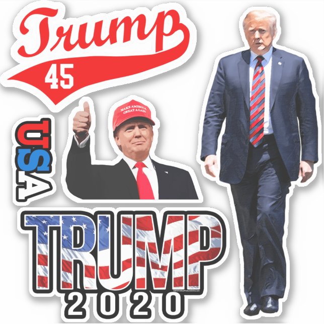 Adesivo Trump Stickers Patriotic Decals Donald Trump 2020 (Frente)