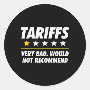 Adesivo Trump Tariff Usa Não Recomendaria Tarifas Engraçad