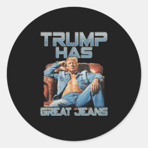 Adesivo Trump Tem Ótimas Calças Jeans Gráfico Divertido Re