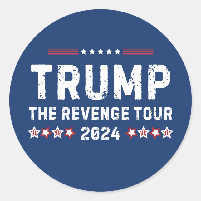 Adesivo Trump The Revenge Tour 2024 Presidente (Frente)