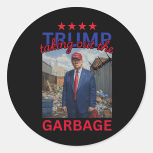 Adesivo Trump Tirando O Garbyge 2024 Engraçado Trump