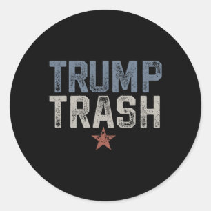 Adesivo Trump Trash 2024 Grunge Vintage Garbyge Para Trump