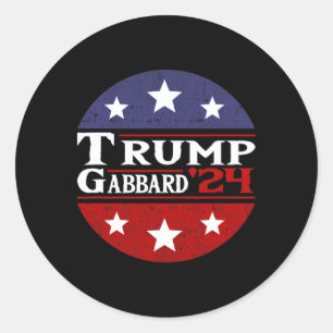 Adesivo Trump Tulsi Gabbard 2024 Bandeira Conservadora Dos