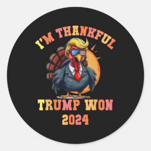 Adesivo Trump Turkey Engraçado Meme I'm Graças Trump Won T