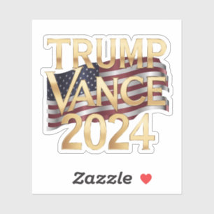 Adesivo Trump Vance 2024 Conservative Values, Stickers