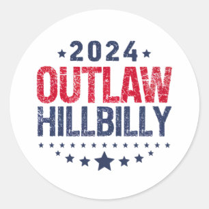 Adesivo Trump Vance 2024 Outlaw Hillbilly US Flag