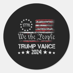 Adesivo Trump Vance 2024 Presidente Trump Apoiador Re-elec