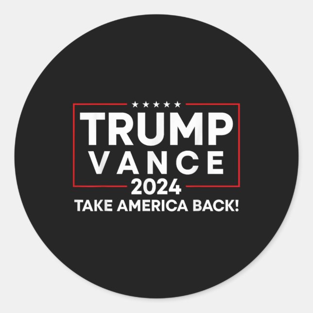 Adesivo Trump Vance 2024 Retire o Vice-Presidente da Améri (Frente)