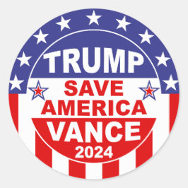 ADESIVO TRUMP VANCE 2024 SALVE AMÉRICA