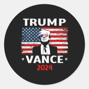 Adesivo Trump Vance 2024 Vp Vice-presidente Usa Flag