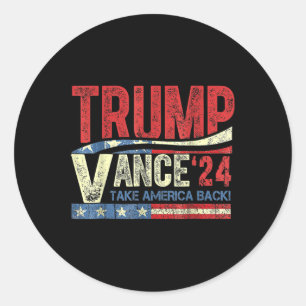 Adesivo Trump Vance 24 Vintage 2024