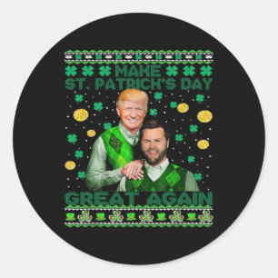 Adesivo Trump Vance Brothers Funny Dia de São Patrício Ugl