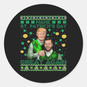 Adesivo Trump Vance Brothers Funny Dia de São Patrício Ugl