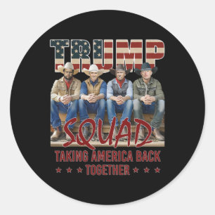 Adesivo Trump Vance Kennedy Elon Squad Levando a América B