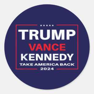 Adesivo Trump Vance Kennedy Leva A América De Volta Azul