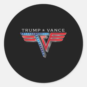 Adesivo Trump Vance Tv Rocker Logo Vintage Trump Vance 202