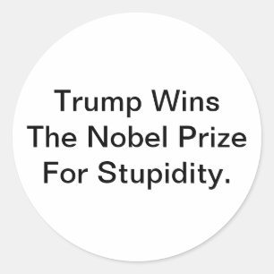 Adesivo Trump Vence o Prêmio Nobel Fictício Hankamer Artju