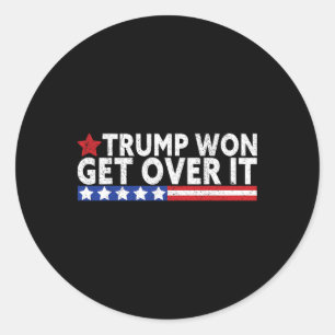 Adesivo Trump Venceu Supere Isso 2025 Bandeira EUA 