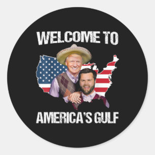 Adesivo Trump Welcome to America's Golfo Trump Vance Broth