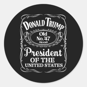 Adesivo Trump Whiskey Bottle Label Trump 47º Presidente 20