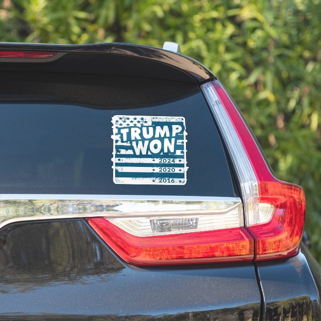Adesivo Trump Won 2024 (Lado do carro)