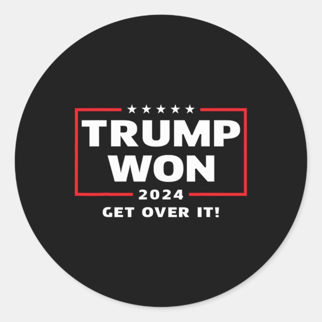 Adesivo Trump Won 2024 supere (Frente)