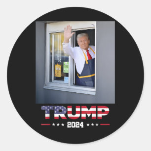 Adesivo Trump Works Drive-thru Trump Servindo Fries france