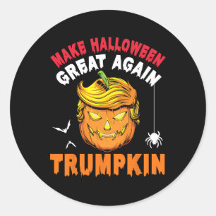 Adesivo Trumpkin Abóbora Rosto Faça o Halloween Grande Nov