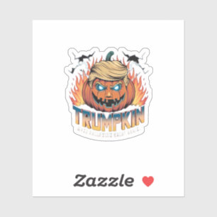 Adesivo Trumpkin Clássico - Design de Abóbora Louca